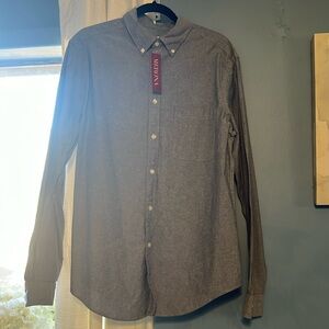 NEW button up long sleeve shirt men’s size large